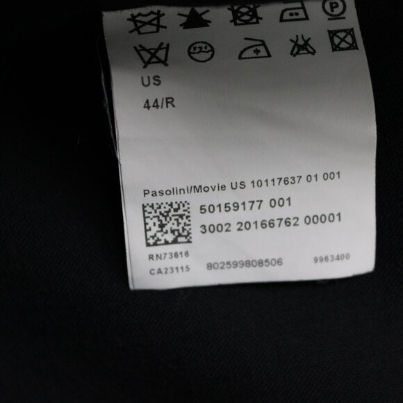 BOSS Hugo Boss Pants Mens 34x30 Black Pasolini/Movie US Virgin Wool Flat Front - Picture 11 of 13